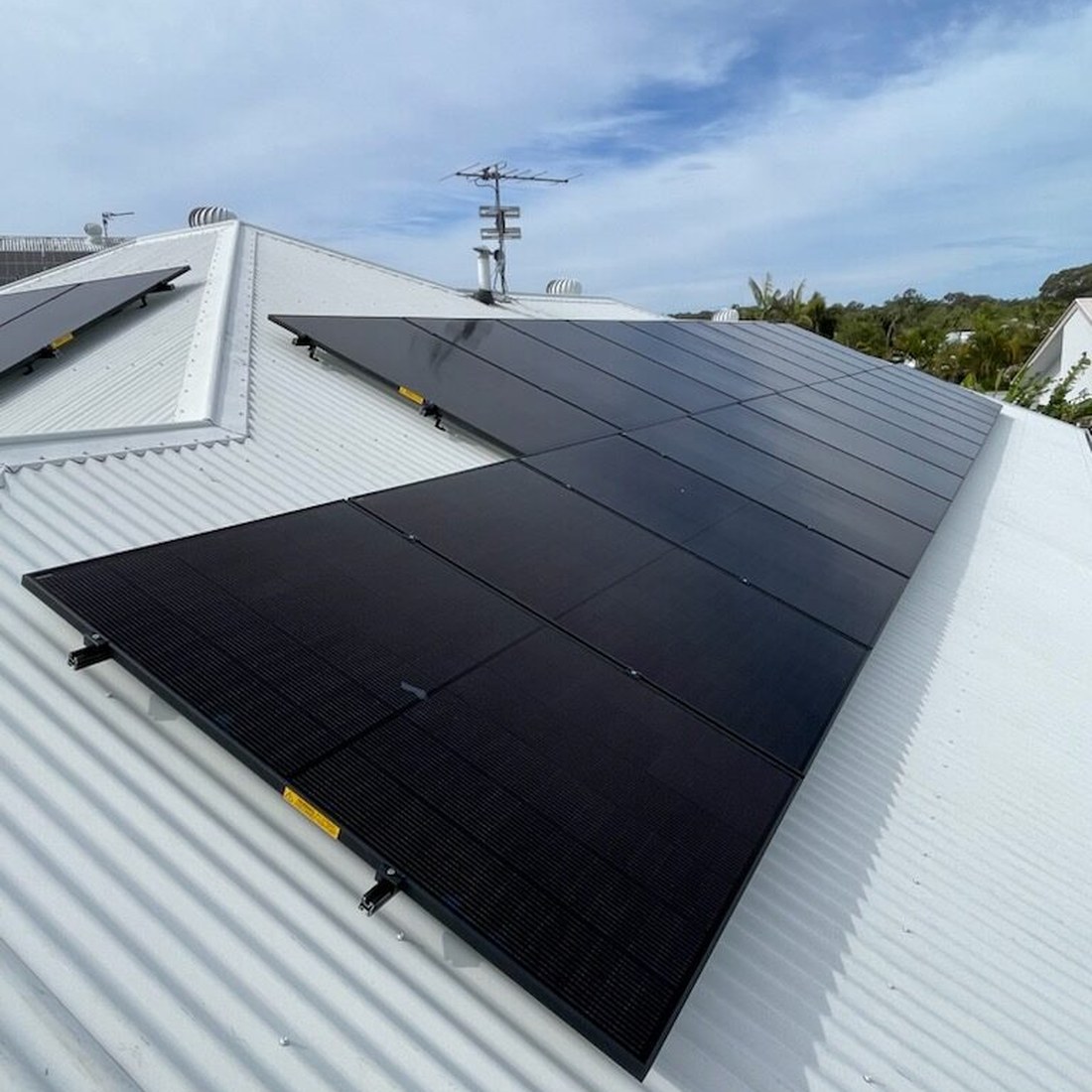 All-black array on corrugated tin
